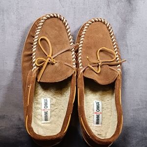 Minnetonka Men's Brown Suede Moccasins Size 11